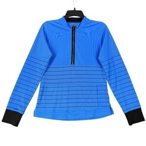 Bolle Womens Blue 1/4 Zip Pullover Athletic Fit Activewear Performance‎ Minimal